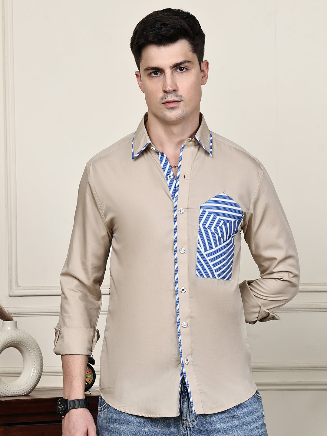 Kamizz Sand Blue Accent