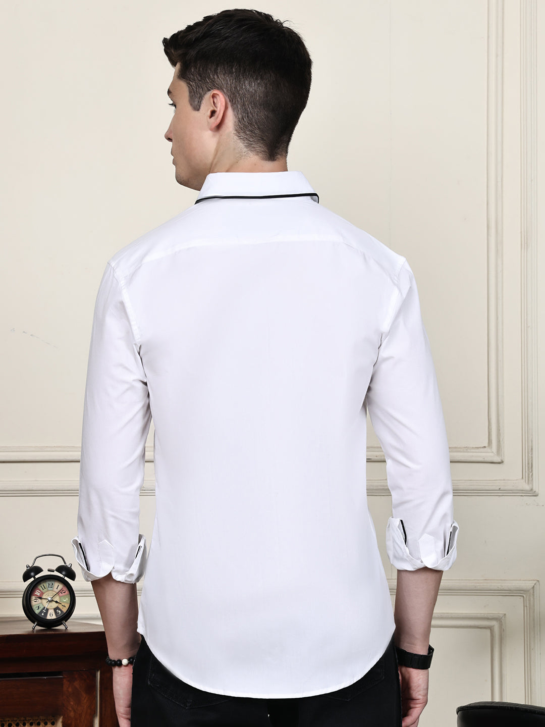 Kamizz White Hand-Painted Baroque Shirt