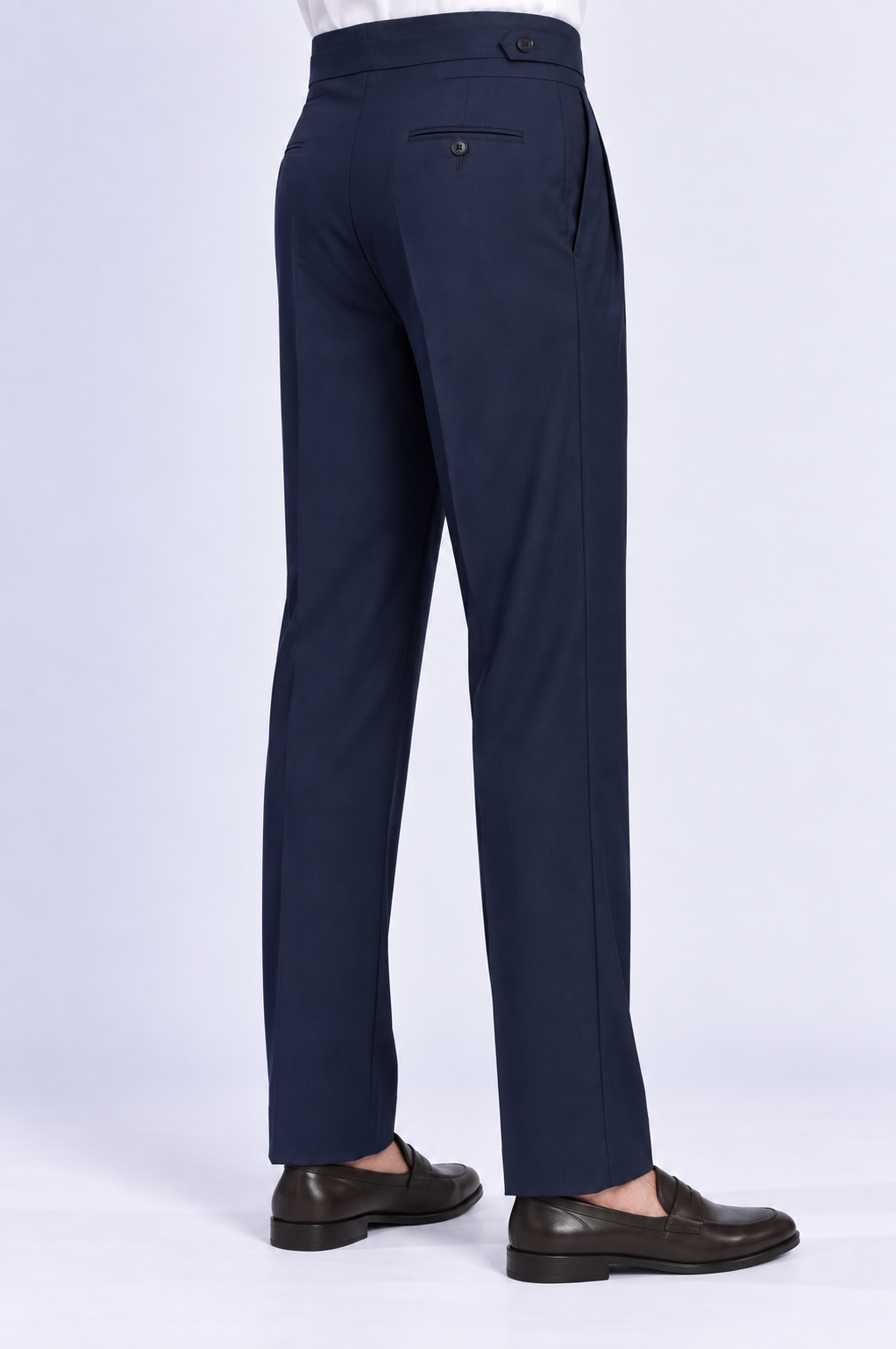 Navy Milano Straight Fit Trousers