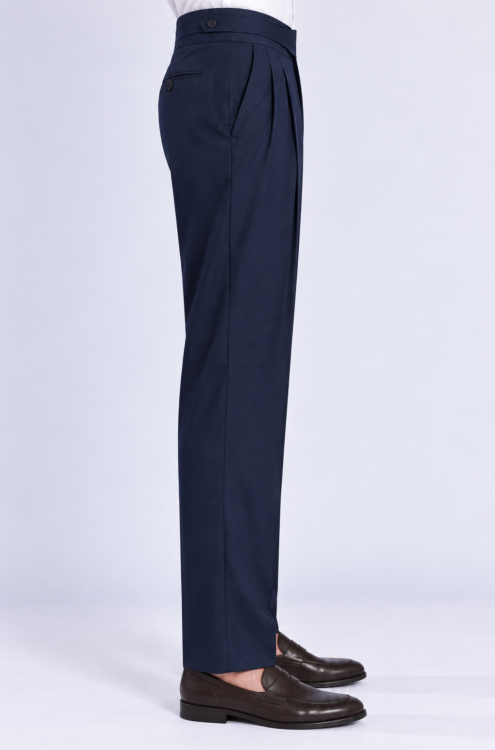 Navy Milano Straight Fit Trousers