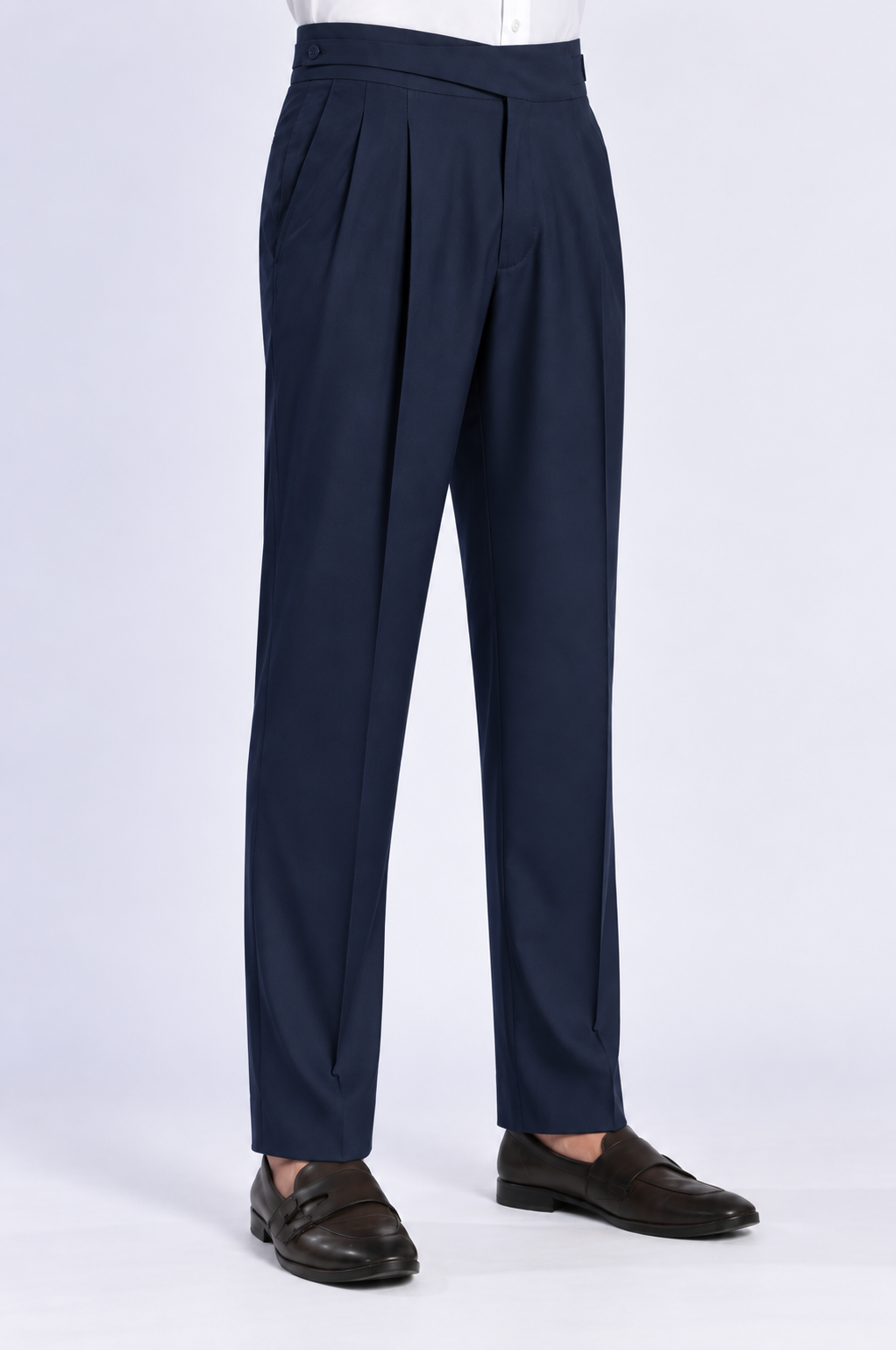 Navy Milano Straight Fit Trousers