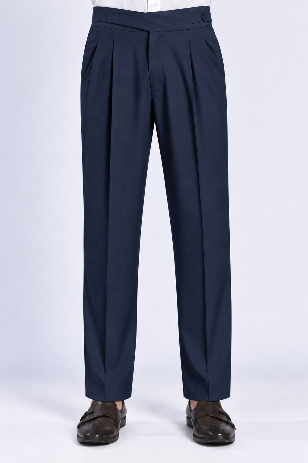 Navy Milano Straight Fit Trousers