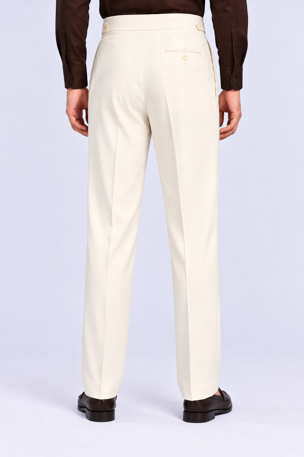 Ivory Milano Straight Fit Trousers