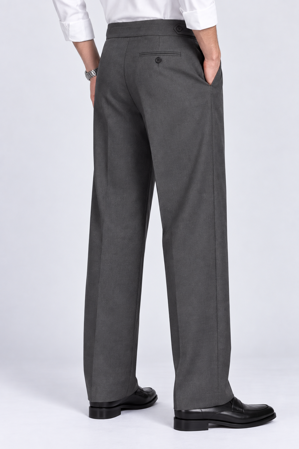 Grey Milano Straight Fit Trousers
