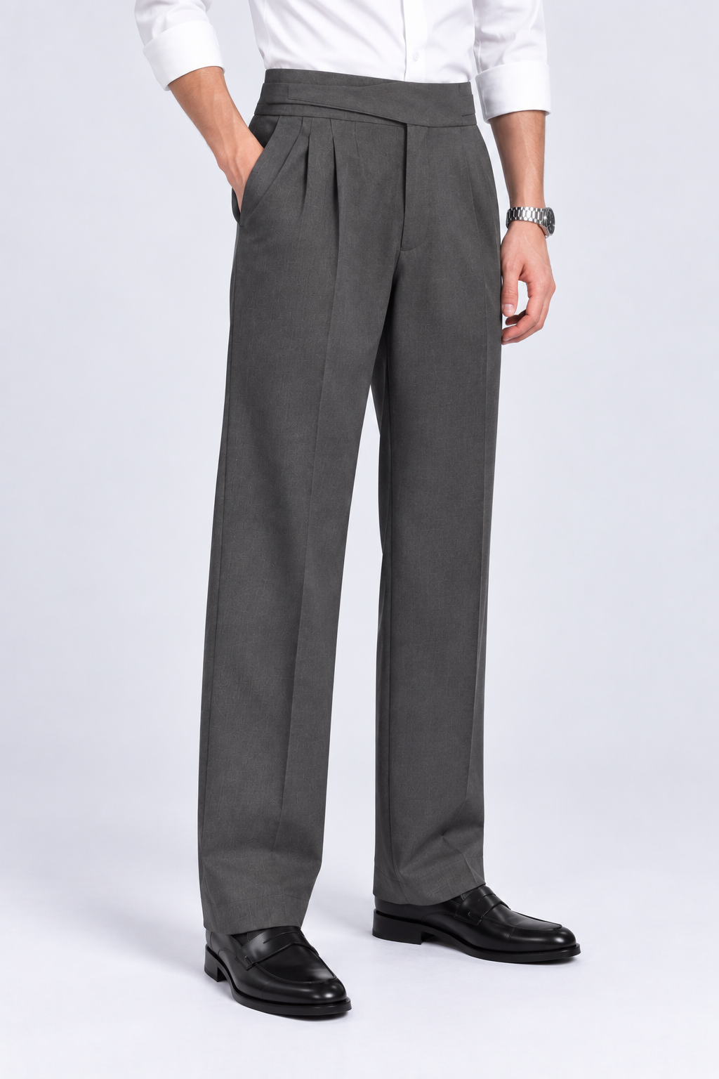 Grey Milano Straight Fit Trousers