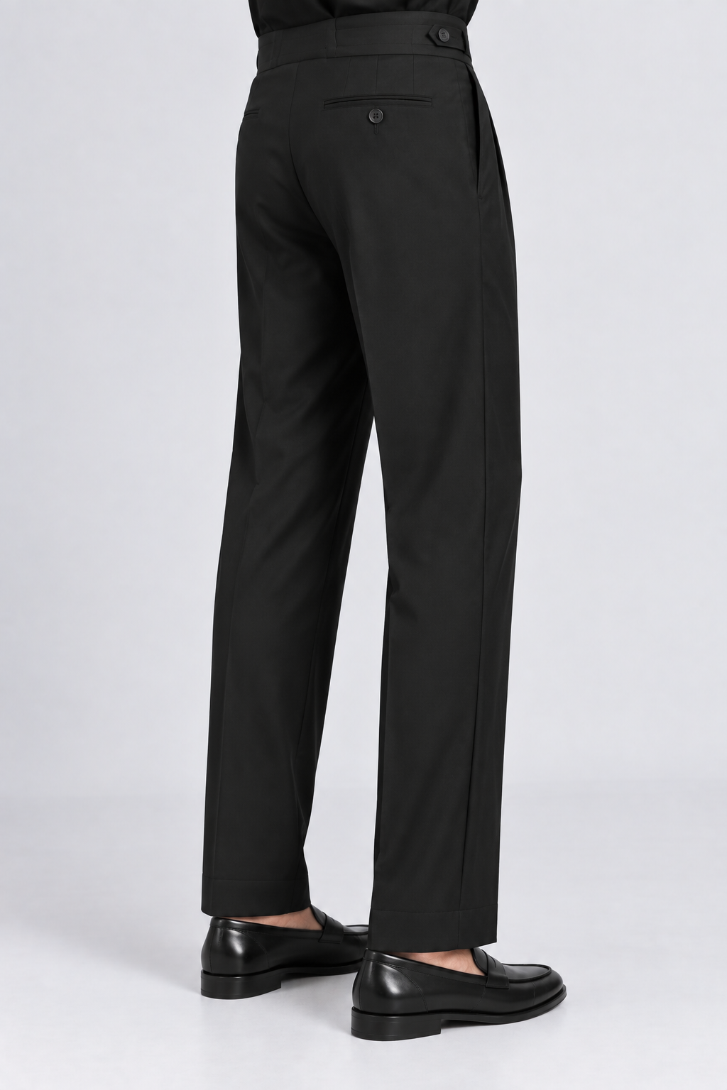 Black Milano Straight Fit Trousers