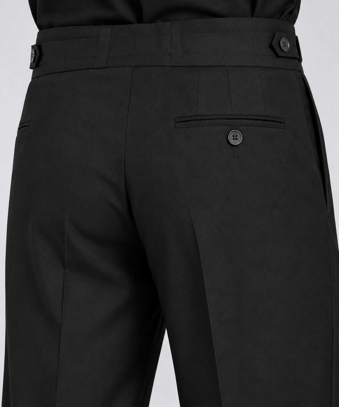 Black Milano Straight Fit Trousers