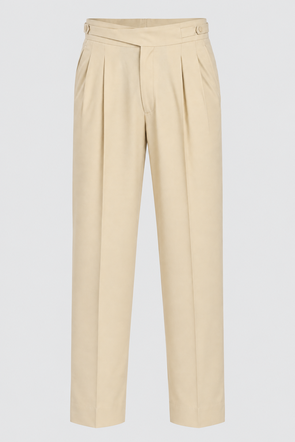 Beige Milano Straight Fit Trousers
