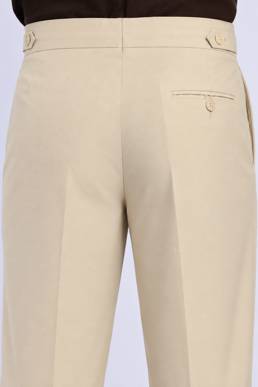 Beige Milano Straight Fit Trousers