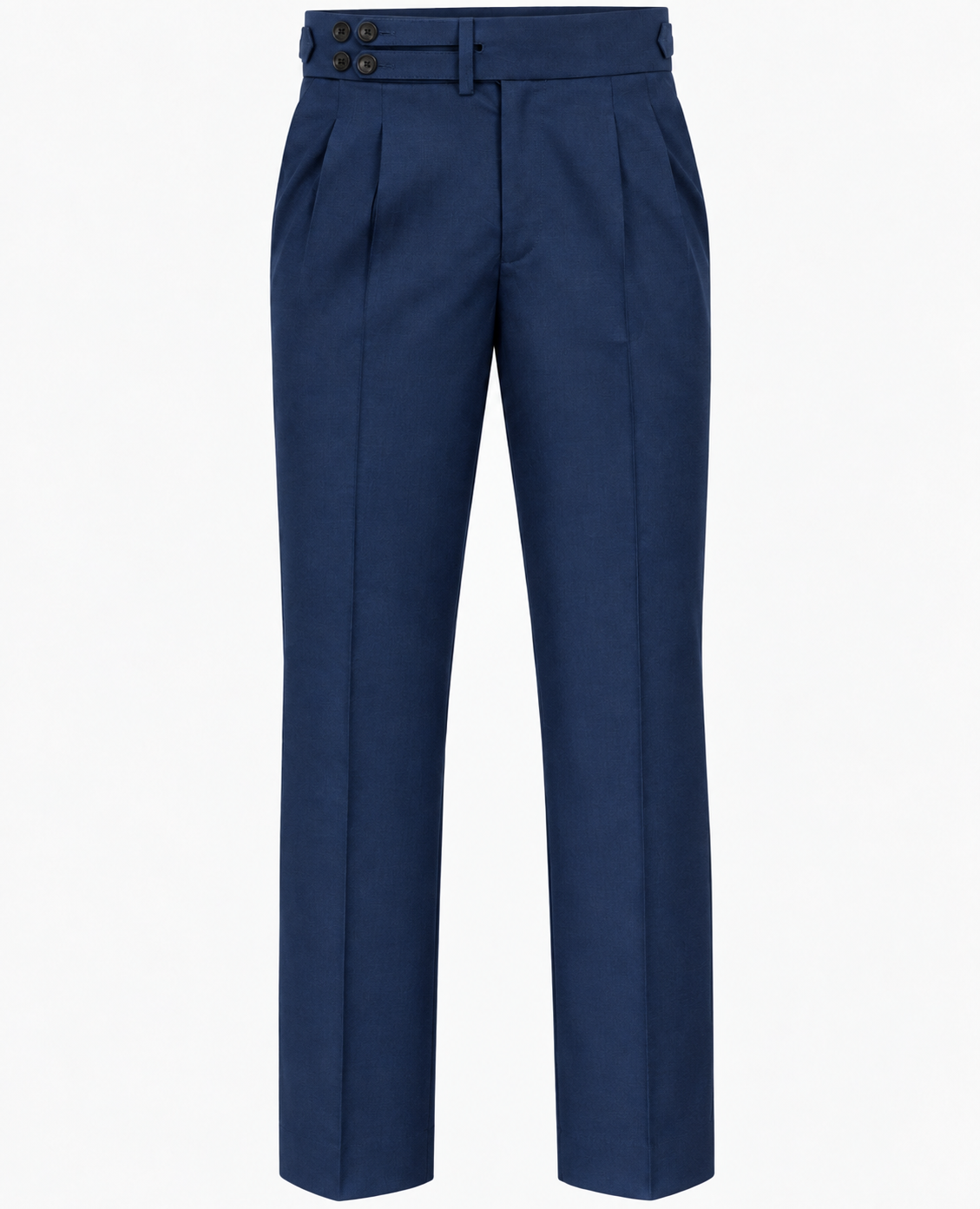 Navy European Cut Straight-Fit Trousers
