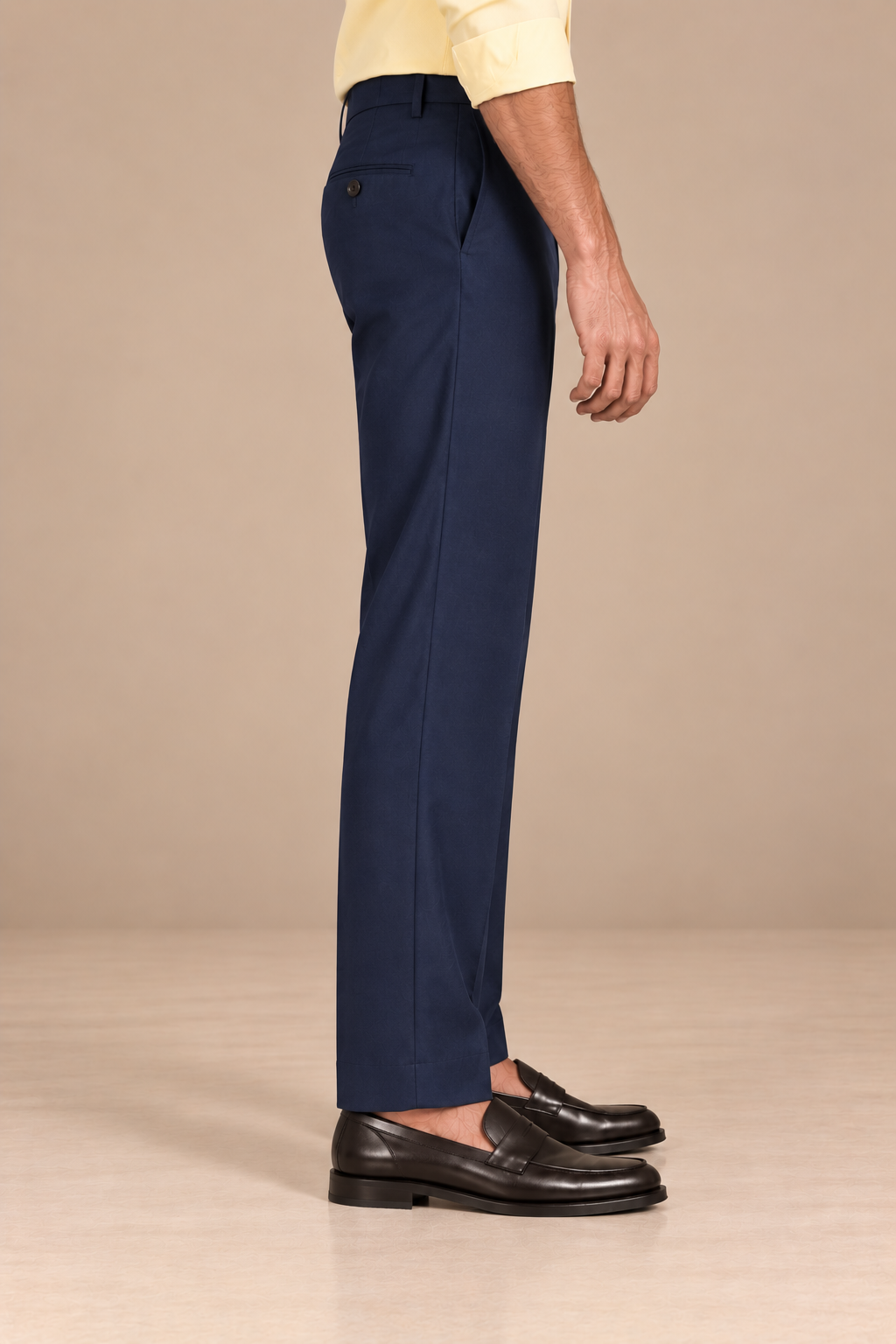 Navy Modern Straight-Fit Trousers