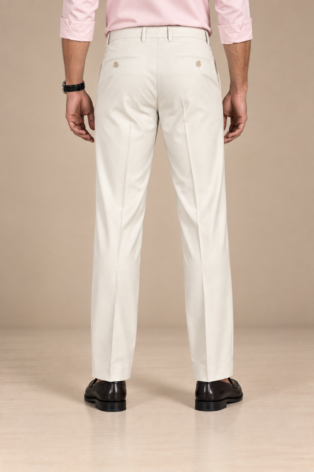 Off-White Modern Straight-Fit Trousers