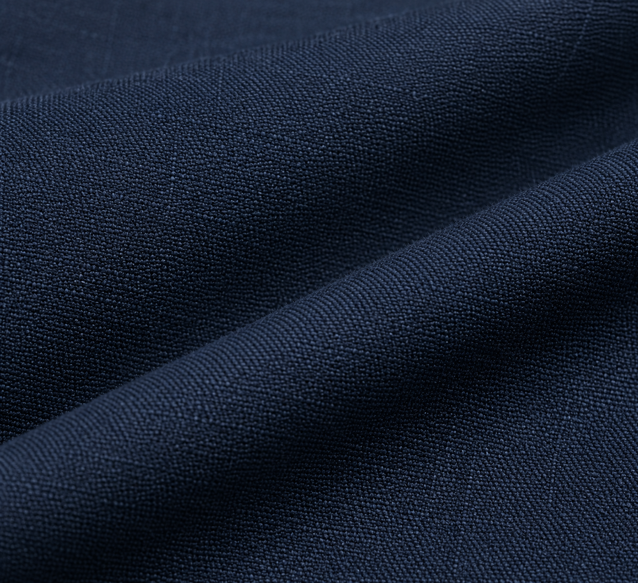 Navy Blue Italian Double-Button Pleated Trousers